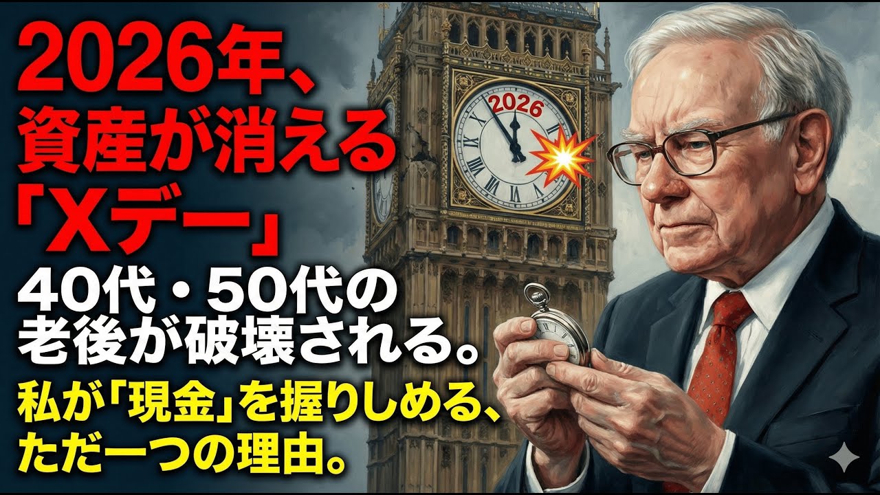 【バフェットは買っていない】銀行や証券会社が「今が買い時」と煽るのは、暴落前にあなたに株を押し付けるためです。なぜ2026年に株価は暴落するのか？メディアが隠すXデーの全貌と、資産を守る唯一の回避策 img