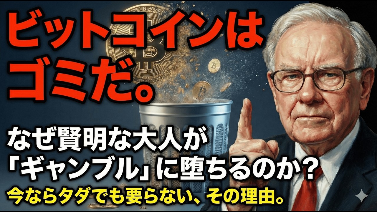 【それは投資ではない】あなたが10年持ち続けても1円も利益を生まない「非生産的資産」に、未来を託してはいけません。バフェットがビットコインを買わない本当の理由。投資家が知るべき通貨の本質論。 img